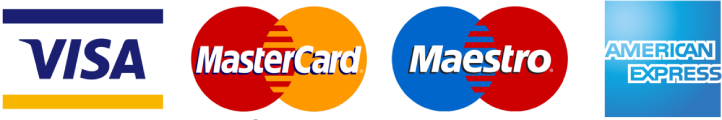 all major types of card, including Visa, Mastercard, Maestro, American Express, UnionPay, Mada, JCB, Discover, and Diner's Club