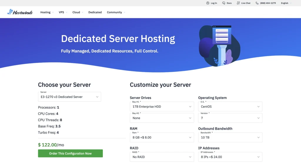 Hostwinds Dedicated Server Hosting